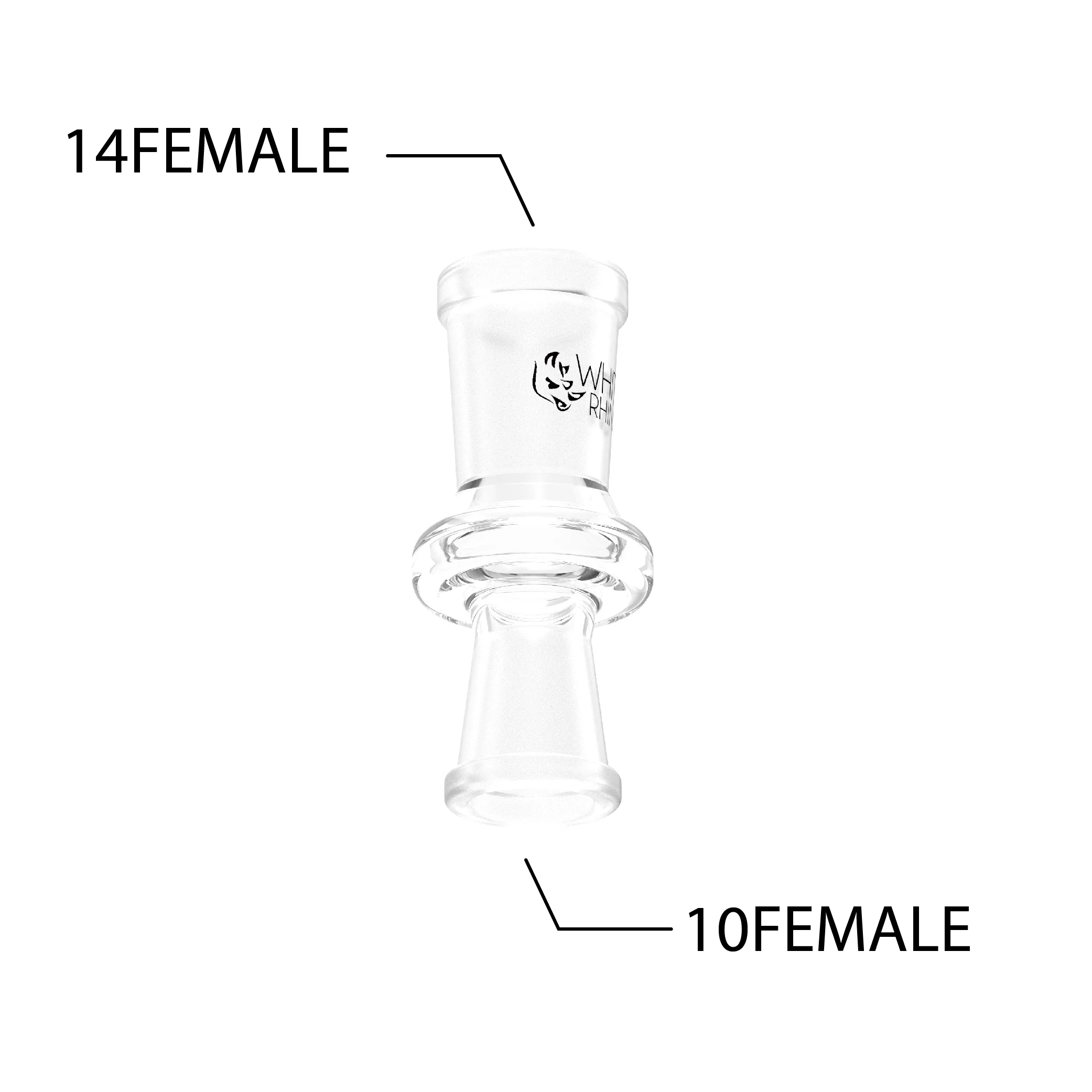 10MM FEMALE TO 14MM FEMALE GLASS CONVERTER - 10 COUNT JAR - Image 3