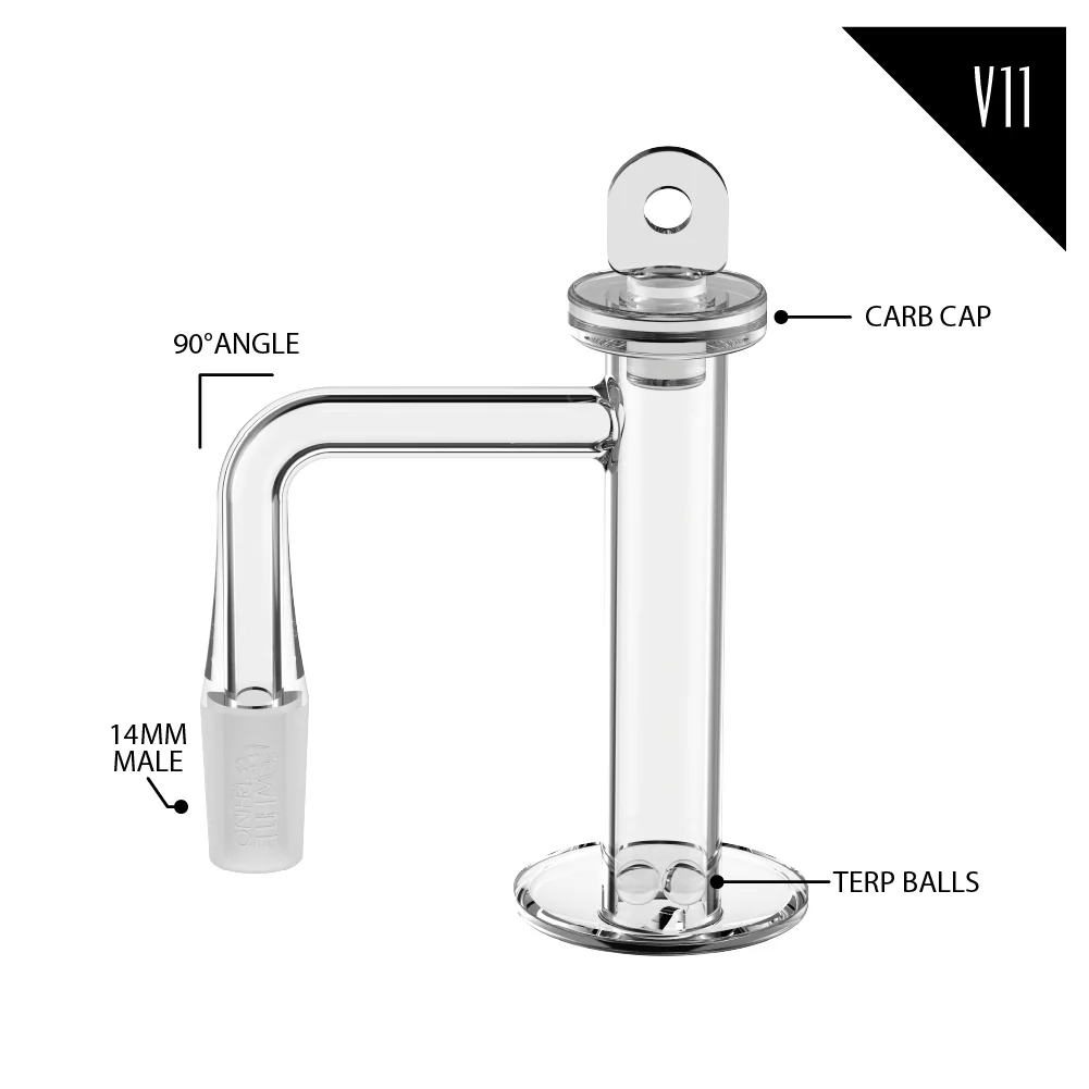 14MM 90° MALE QUARTZ BANGER KIT V11 - 4 COUNT DISPLAY - Image 9