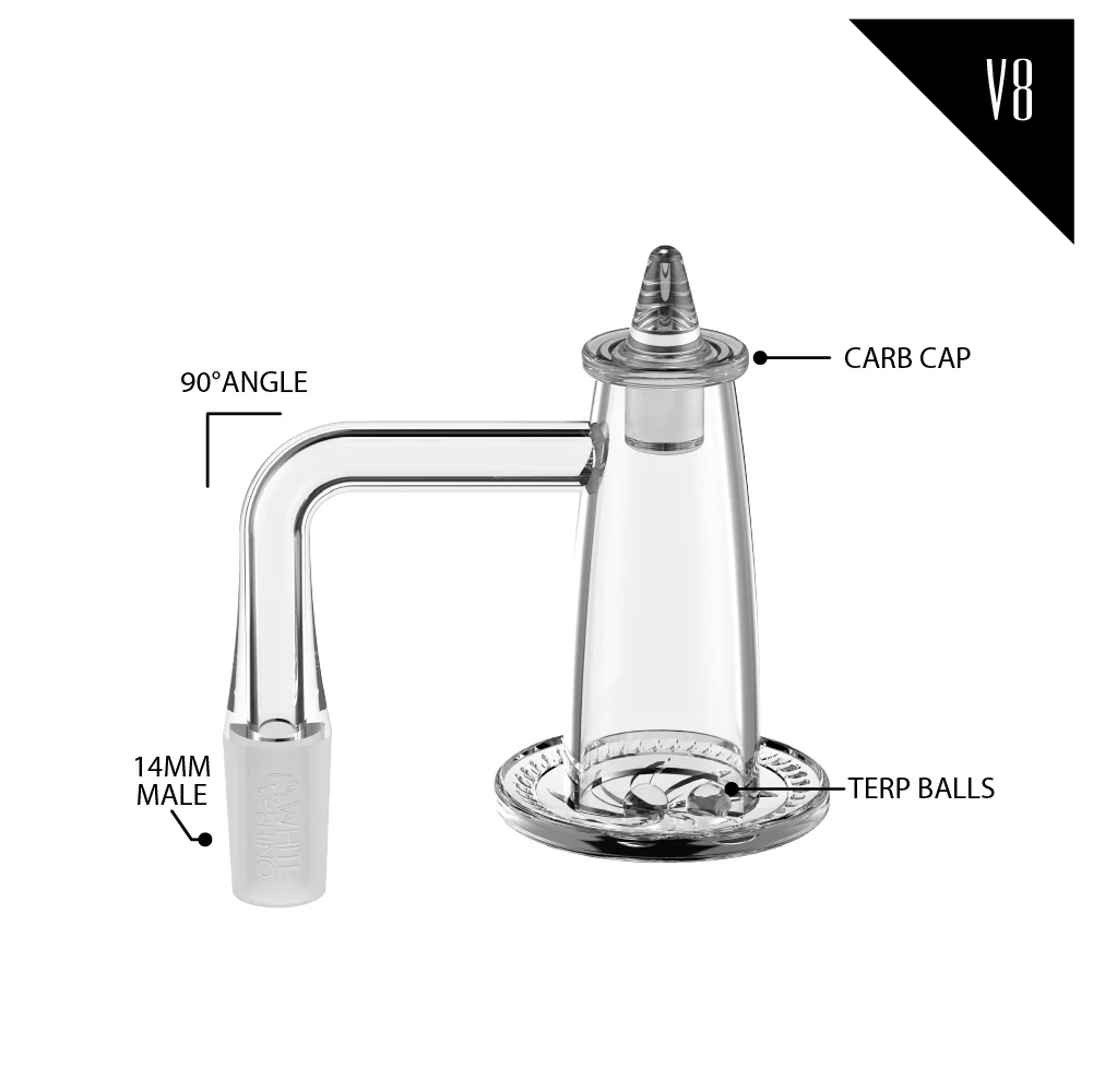 14MM 90° MALE QUARTZ BANGER KIT V8 - 4 COUNT DISPLAY - Image 9