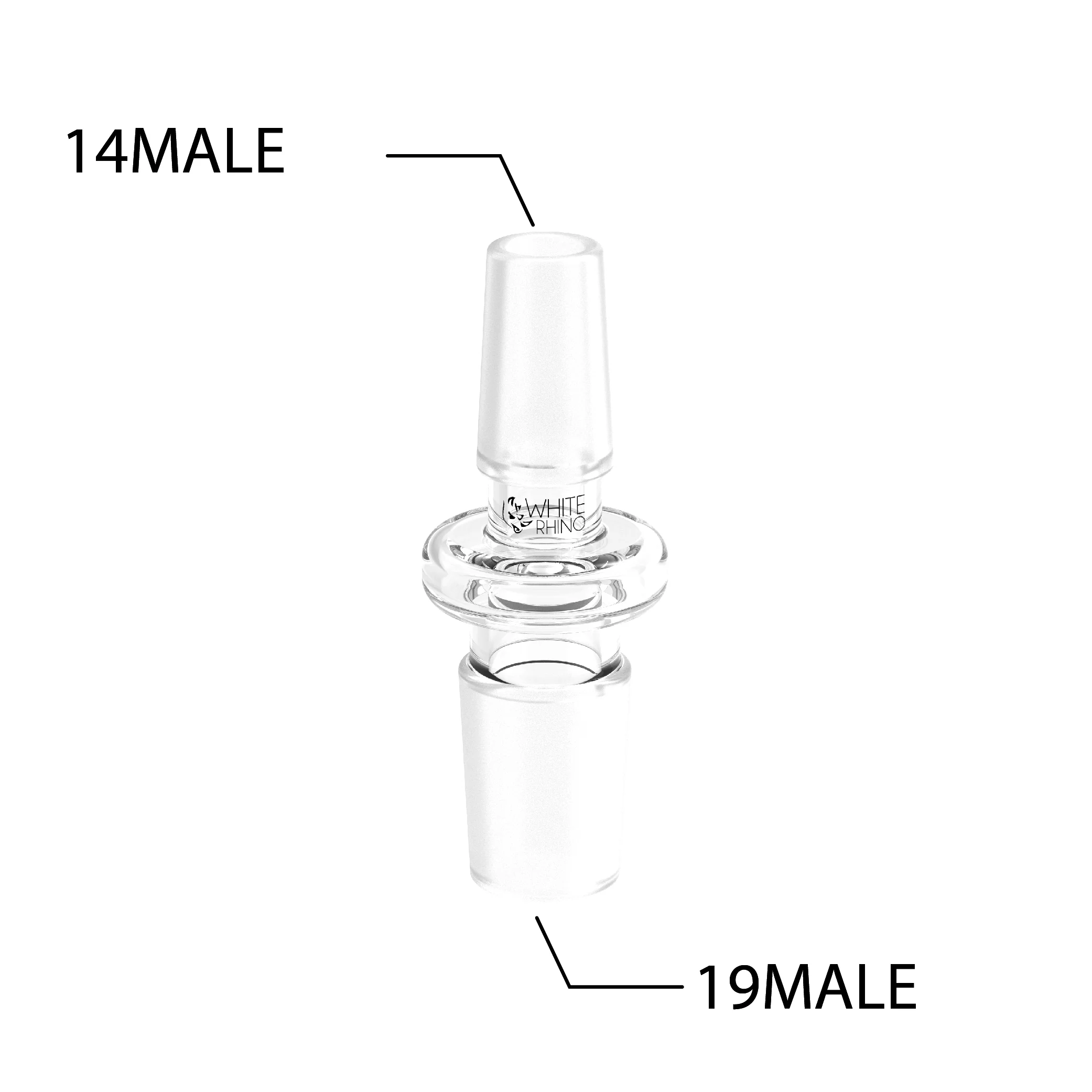14MM MALE TO 19MM MALE CONVERTER - 10 COUNT JAR - Image 3