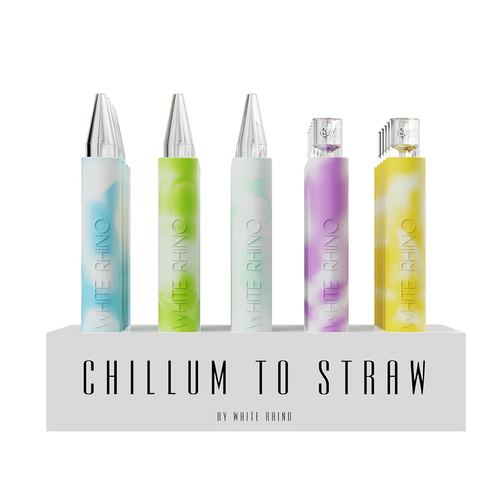 CHILLUM TO STRAW GLOW IN THE DARK - 25 COUNT DISPLAY (QUARTZ) - Image 3