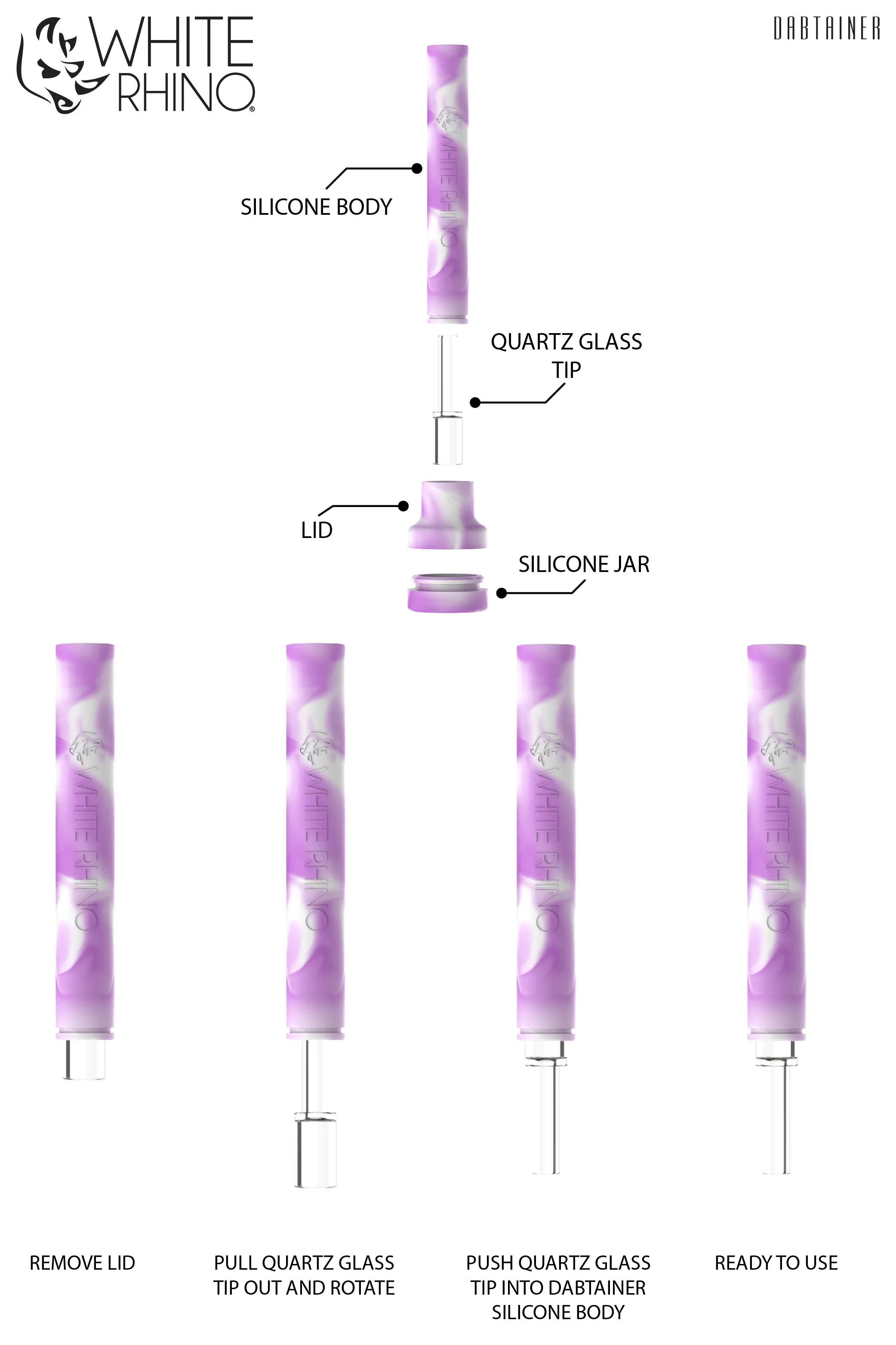 DABTAINER GLOW IN THE DARK - 49 COUNT DISPLAY (QUARTZ) - Image 5