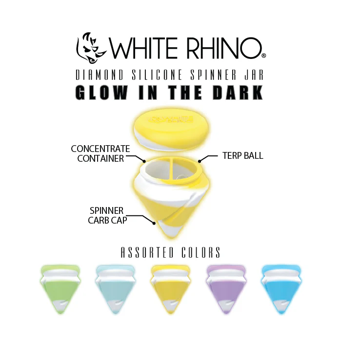 DIAMOND SPINNER SILICONE JAR GLOW IN THE DARK - 45 COUNT DISPLAY - Image 8
