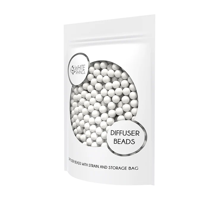 DIFFUSER BEADS WITH STRAIN AND STORAGE BAG - 10 PACK DISPLAY (WHITE) - Image 3