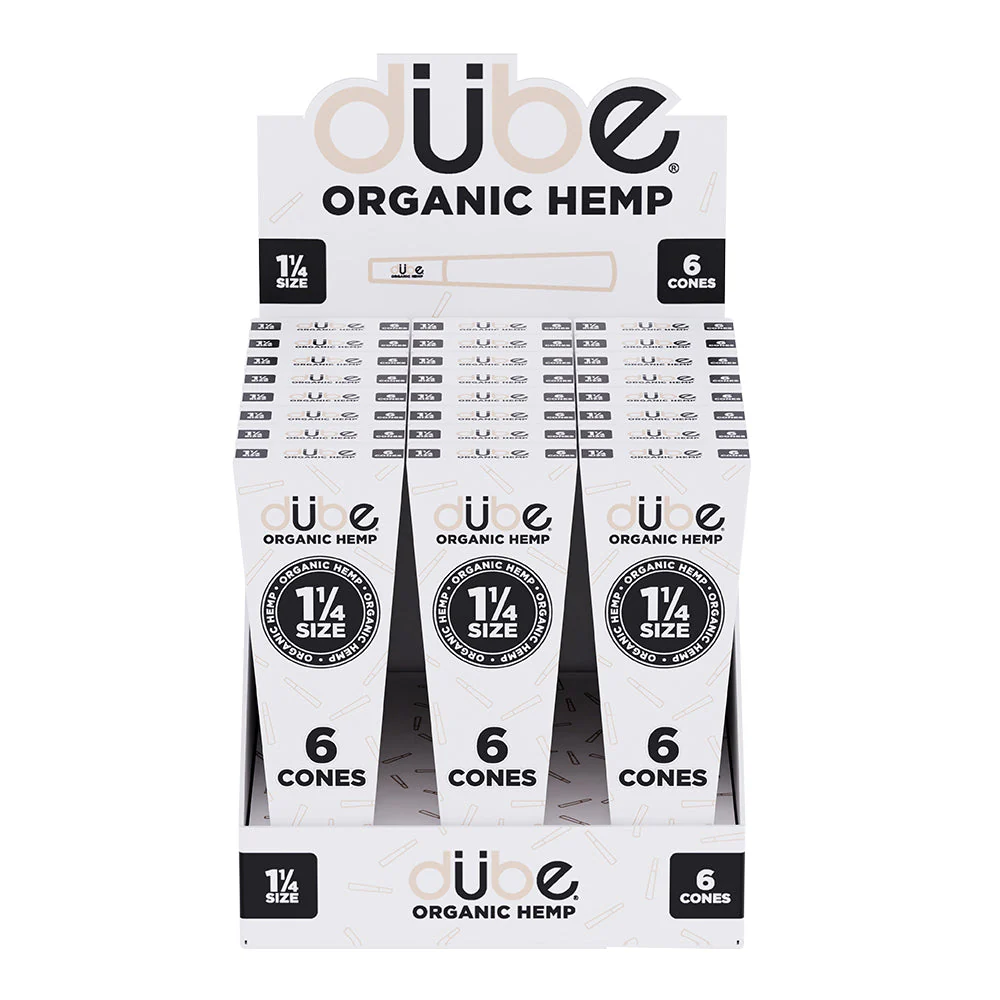 DUBE ORGANIC HEMP CONES 1 1/4 - 6 CONES - 24 COUNT DISPLAY - Image 3