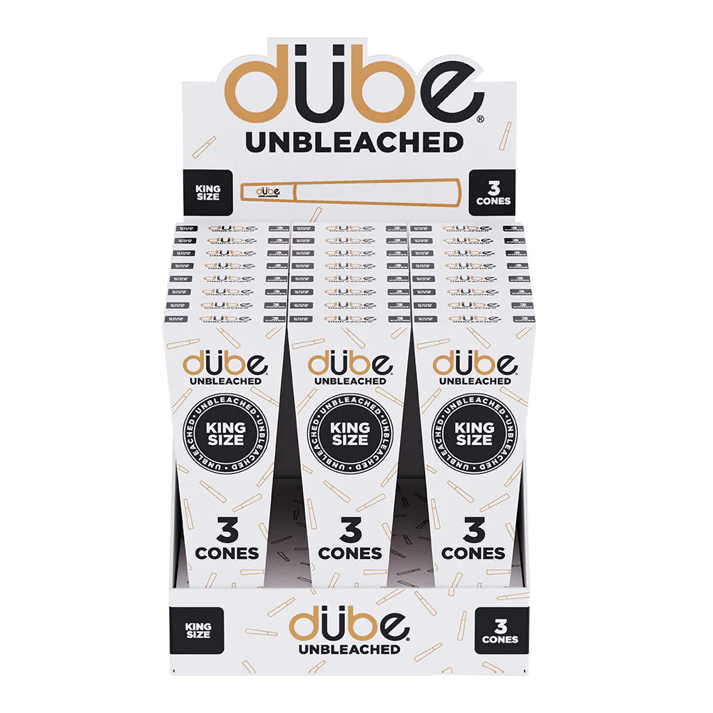DUBE UNBLEACHED CONES KING - 3 CONES - 24 COUNT DISPLAY - Image 3
