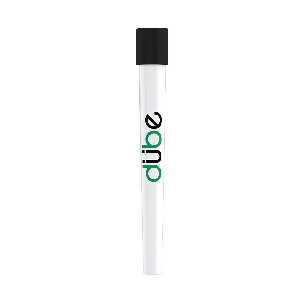 DUBE WHITE CERAMIC CONE CHILLUM WITH CAP - 12 COUNT DISPLAY - Image 3