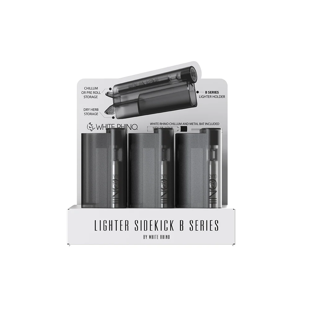 LIGHTER SIDEKICK B SERIES TRANSPARENT BLACK - 12 COUNT DISPLAY - Image 3