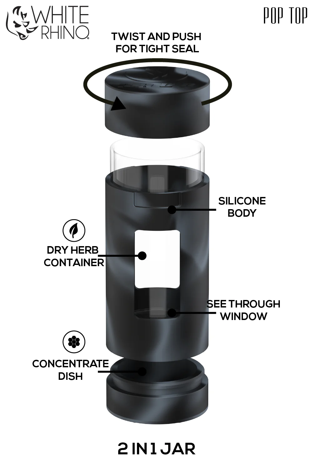 PRUF 2-1 JAR BLACK/GREY - 4 COUNT DISPLAY - Image 7