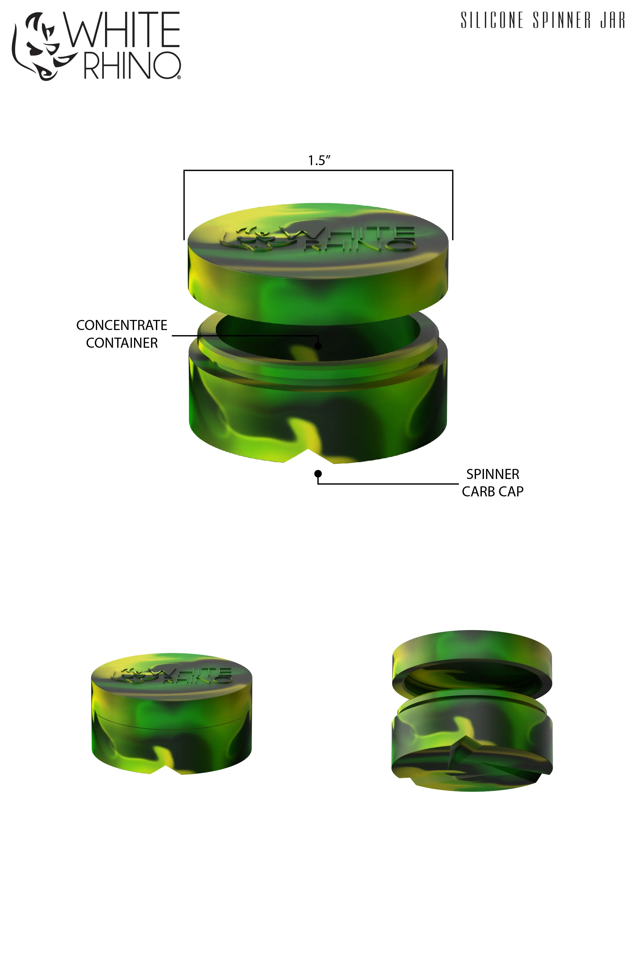ROUND SPINNER SILICONE JAR ORIGINAL - 100 COUNT DISPLAY - Image 6