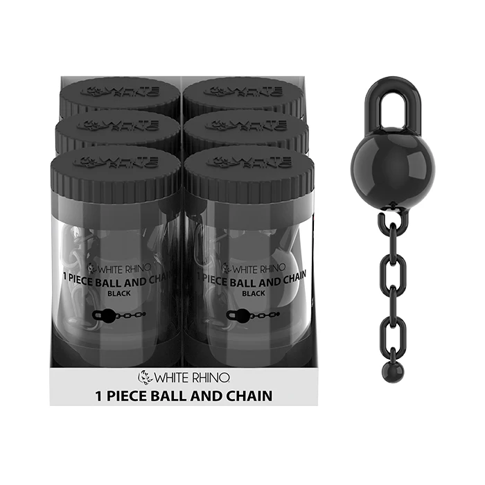 TERP SLURPER 1 PIECE BALL AND CHAIN BLACK - 6 COUNT DISPLAY