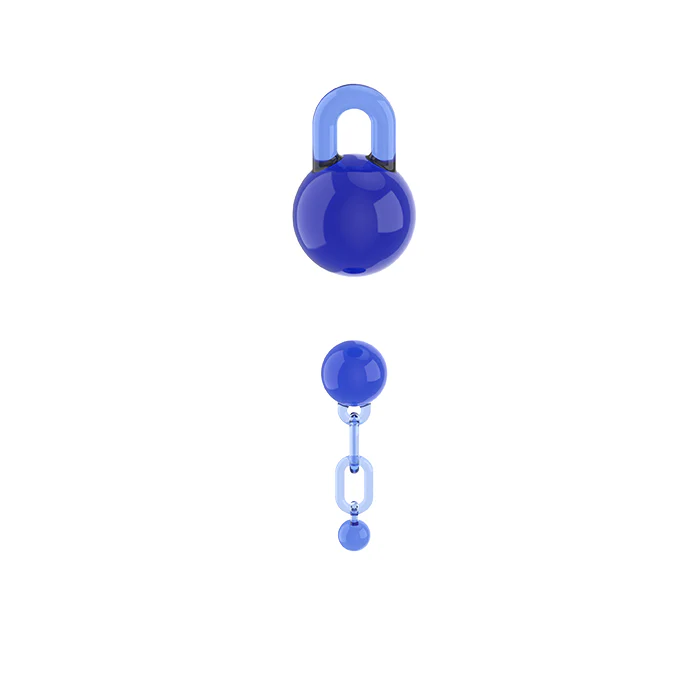 TERP SLURPER 2 PIECE BALL AND CHAIN BLUE - 6 COUNT DISPLAY - Image 7