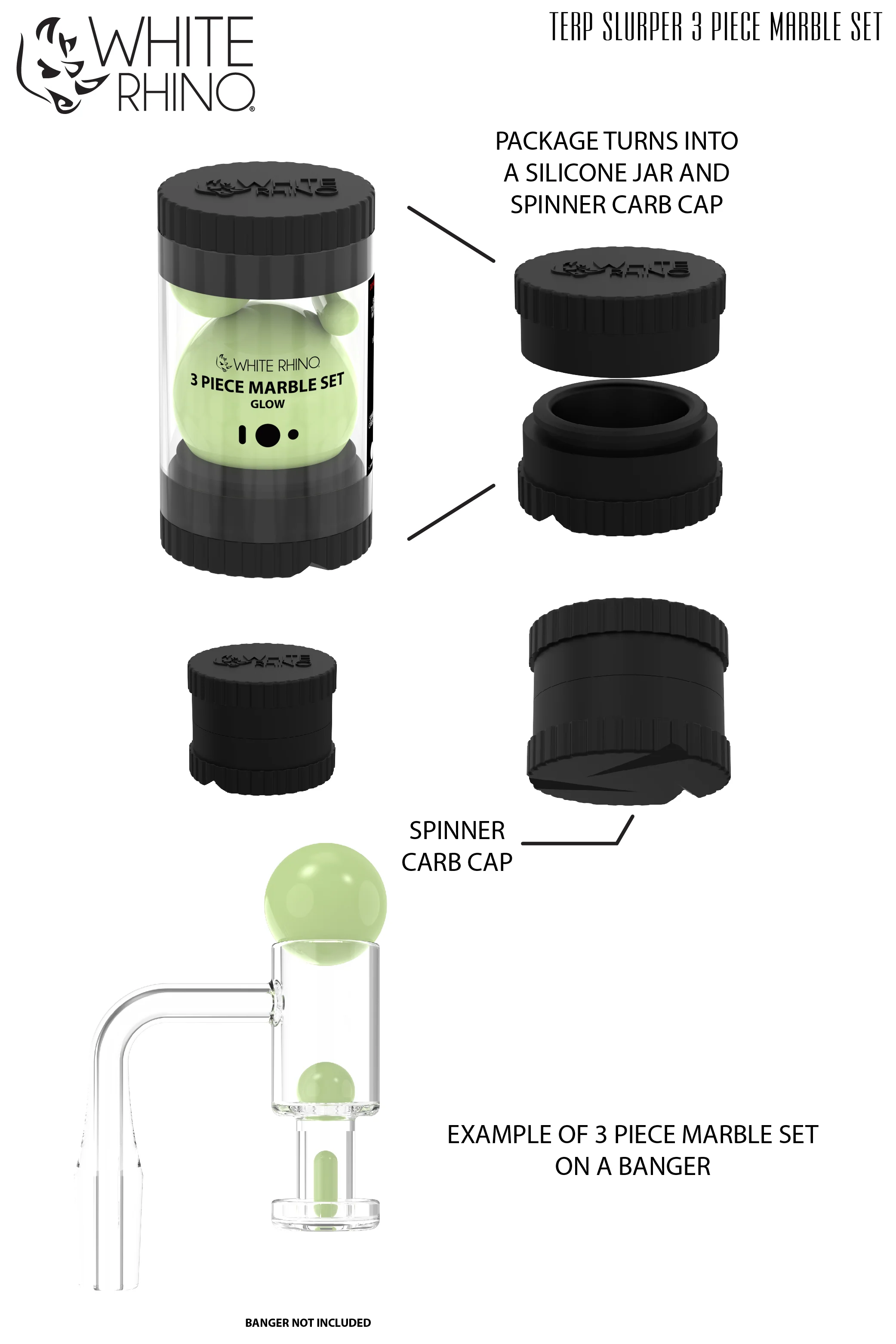 TERP SLURPER 3 PIECE SET GLOW - 6 COUNT DISPLAY - Image 3