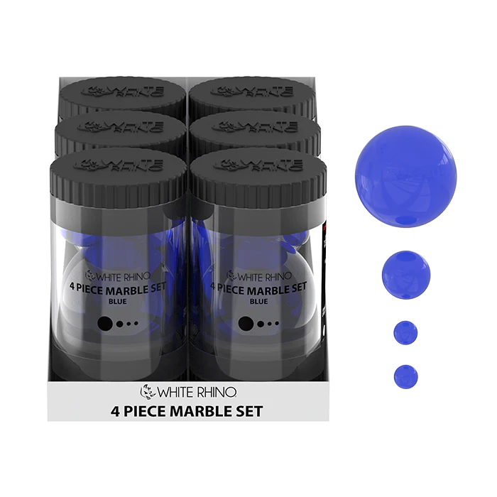 TERP SLURPER 4 PIECE MARBLE SET BLUE - 6 COUNT DISPLAY