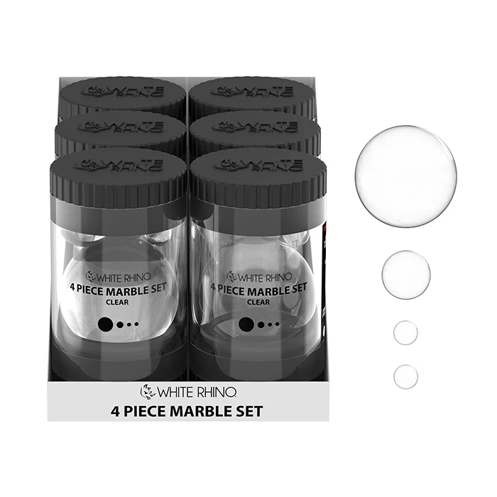 TERP SLURPER 4 PIECE MARBLE SET CLEAR - 6 COUNT DISPLAY