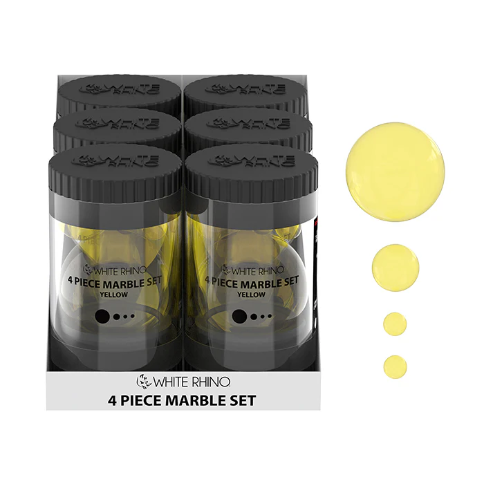 TERP SLURPER 4 PIECE MARBLE SET YELLOW - 6 COUNT DISPLAY